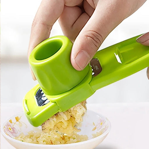Garlic Crusher Multi Functional Manual Ginger Garlic Grinding Grater Cutter Utensils Garlic Peeler