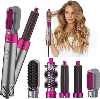 5 In 1 Hair Dryer Hot Air Brush Styler, Detachable Hair Styler Electric Hair Dryer Brush