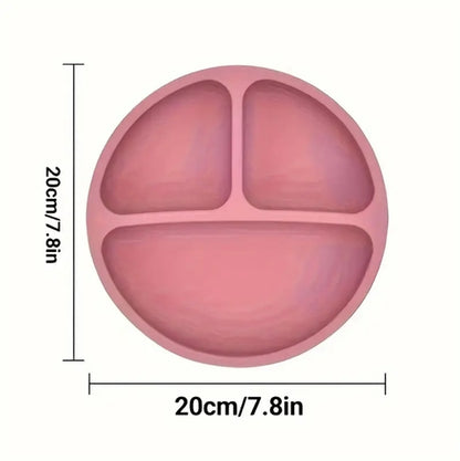 Cute Cartoon Silicone Suction Plate for Youngsters - Non-Slip, Easy Clean Feeding Dish for Training
