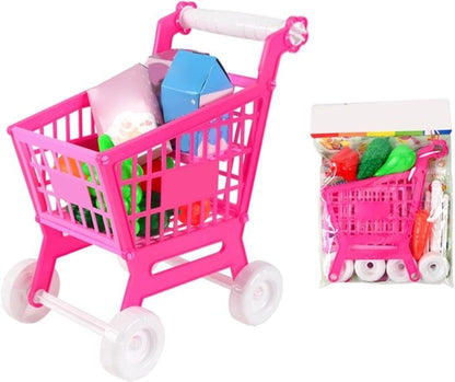 21Pcs Kids Shopping Cart Trolley Play Set