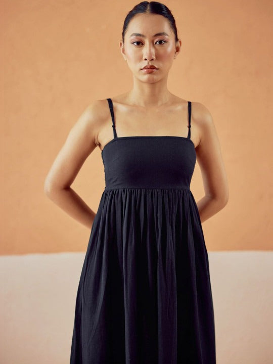 Linen a-Line Maxi Dress