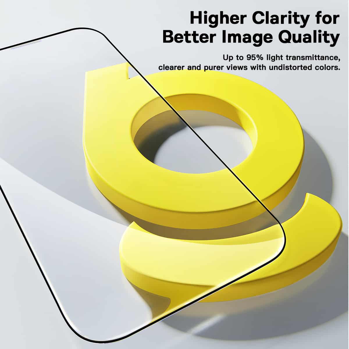 Baseus Glare Repelling Full-Coverage HD Tempered Glass Screen Protector For iPhone 15 PRO