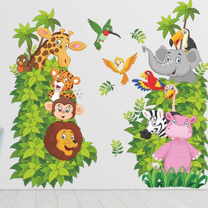PHF With Friends Wall Stickers For Kids Room Home Decoration Cartoon Bear Pig baby children cartoon bedroom room decor wall stickers removable kids nursery decal sticker Wall Decoration Stickers wall deco