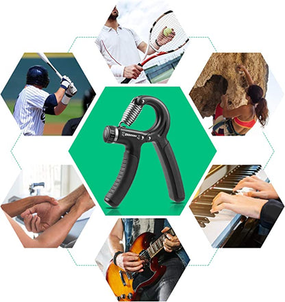 Adjustable Hand Grip Strengthener (5-60Kg) | Forearm & Finger Exerciser for Gym