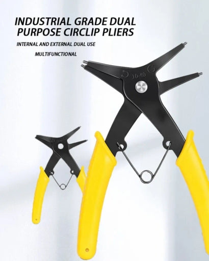 2 In 1 Circlip Pliers 7Inch Rings Snap Inside and Outside Brace