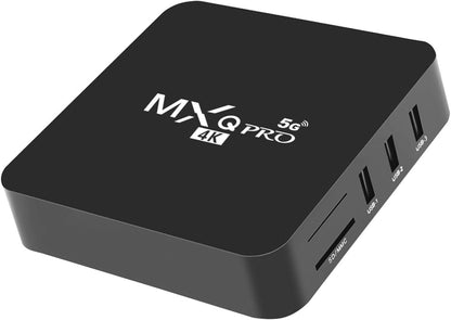 MXQ Pro 5G 4K Android 11 TV Box 2024 Android Smart Box H.265 HD 3D Dual Band 2.4G WiFi Quad Core Smart Home Media Player Netf