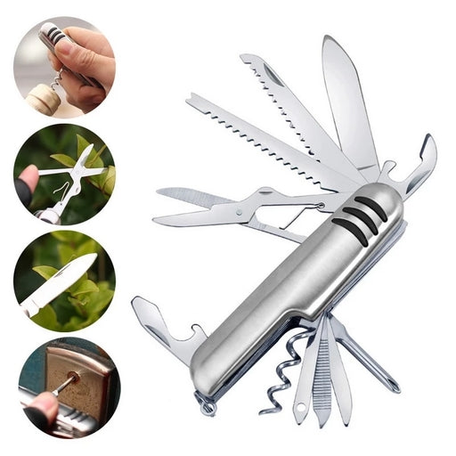 Multi-Function Tool Kit 11-in-1 Pocket Knife Outdoor Survival Folding Knife Camping Emergency Tool