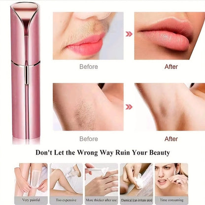 Flawless Facial Hair Remover | Painless Electric Face Hair Trimmer with LED Light