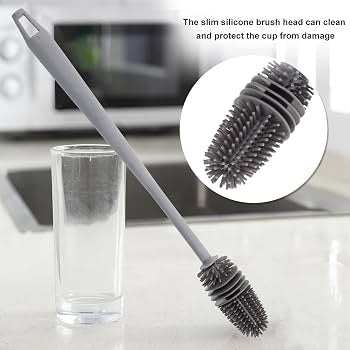 Silicone Bottle Cleaning Brush with Reinforced Long Handle 32X3.3CM