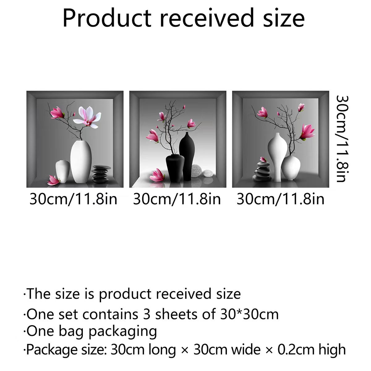3D Vase Sticker Wall Sticker Home Decoration animals tree bridge baby children bedroom room decor wall stickers removable kids nursery decal Mirror Dear Wall Decoration Stickers wall deco