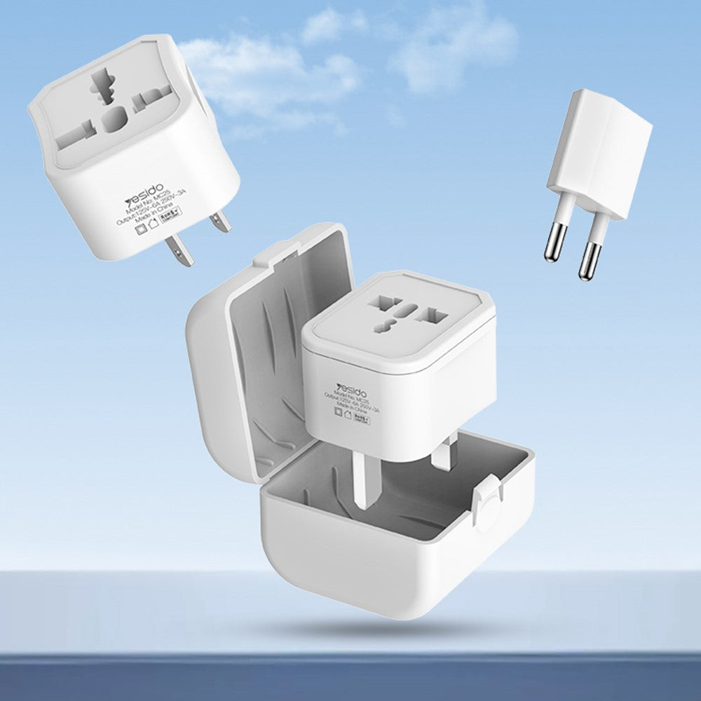 YESIDO MC25 750W Universal Power Adapter Multifunction Wall Charger UK/US/EU/AU all in one