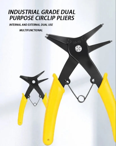 2 In 1 Circlip Pliers 7Inch Rings Snap Inside and Outside Brace