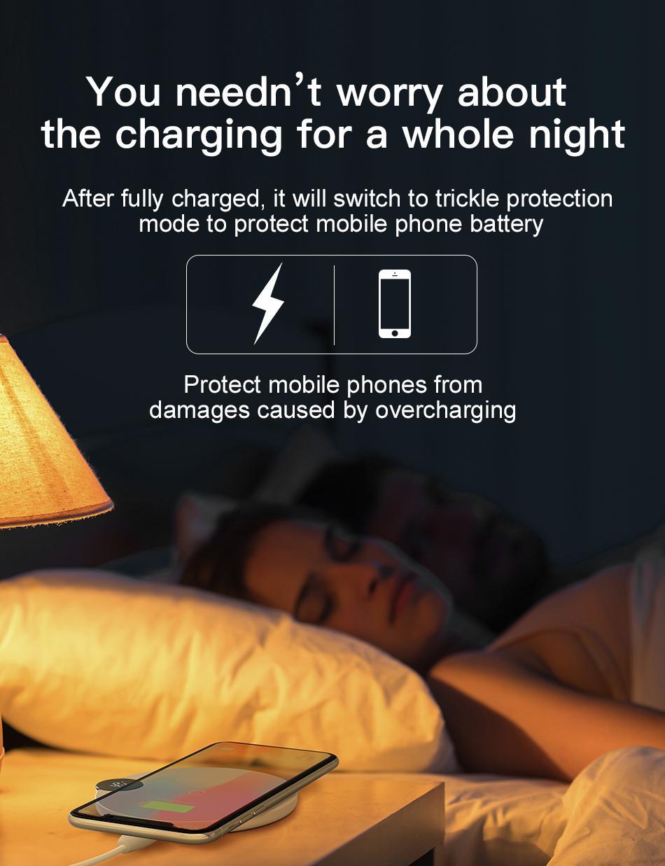 100% Genuine Baseus 15W Wireless Charging Pad Stylish Ultra Slim Qi Wireless Charger Black