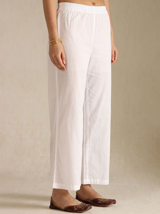 Women Embroidered Tiered Kurta with Palazzos