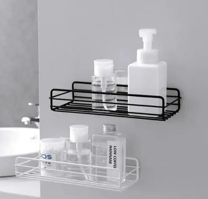 Wall-Mounted Square Bathroom Storage Shelf | Traceless Adhesive Toiletries Holder
