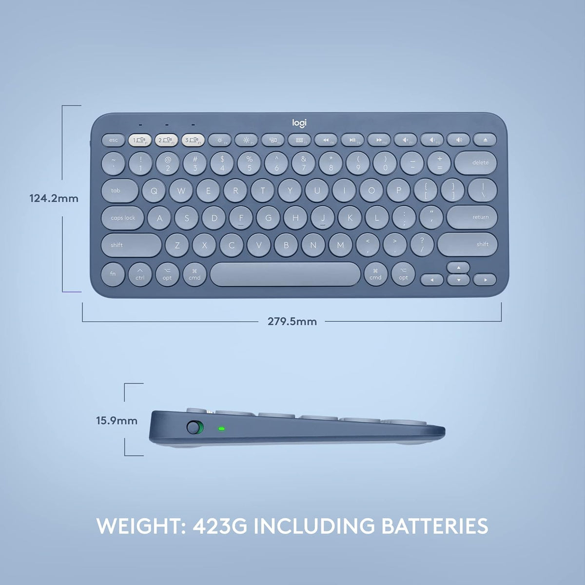 LOGITECH K380 Wireless Bluetooth Portable Mini Mute Gaming Multi-Device Keyboard