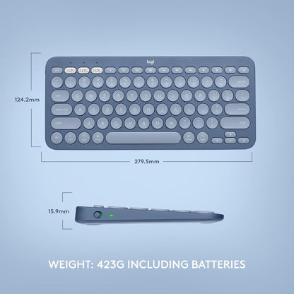 LOGITECH K380 Wireless Bluetooth Portable Mini Mute Gaming Multi-Device Keyboard