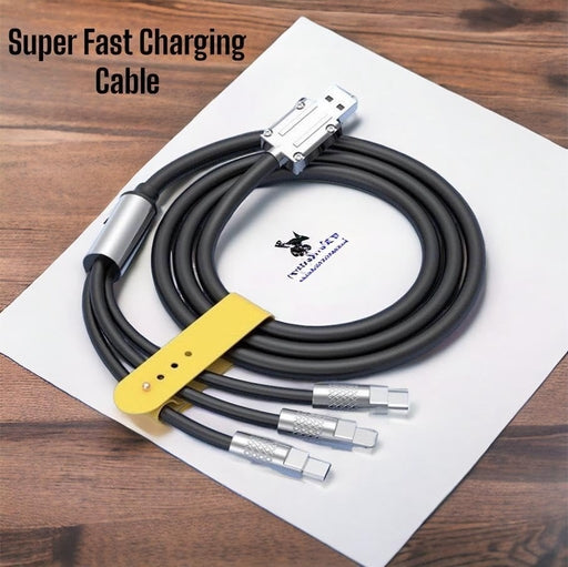 Fast Charging Cable 6a 120W, Multi Charging Cable 1 Meter, Universal Charging Cord 3 in 1 Type C/Mic