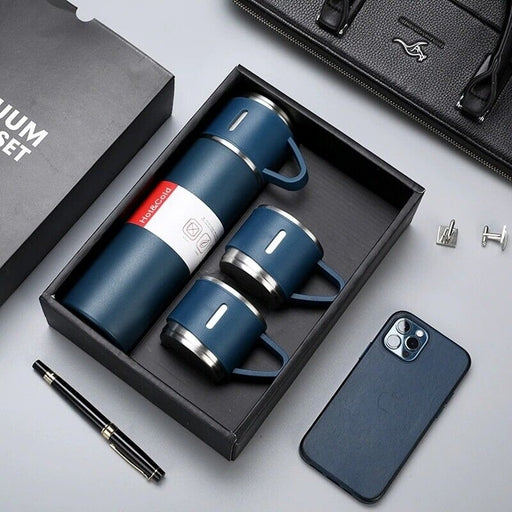 500ML Stainless Steel Vacuum Thermos Flask with 2 Cups