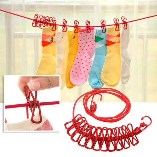 Clothes Drying Rack Portable Clothesline Windproof Clothes Rope Drying Rack Cloth Hanging Line