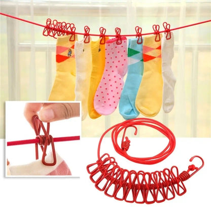 Clothes Drying Rack Portable Clothesline Windproof Clothes Rope Drying Rack Cloth Hanging Line