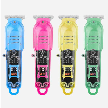 Transparent Body Electric Hair Clipper: Professional Salon Barber Trimmer & Styling Equipment