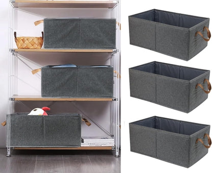 Large Capacity Storage Bins Closet Organizer System, Sturdy Foldable Storage Boxes for Organizing Cl