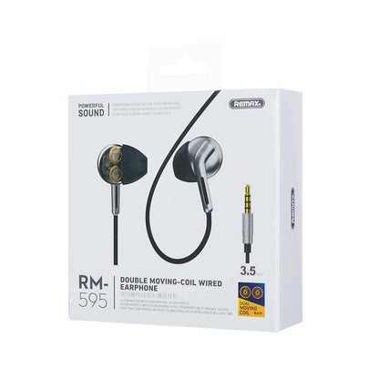 Remax RM-595 Double Moving-Coil Wired Earphone