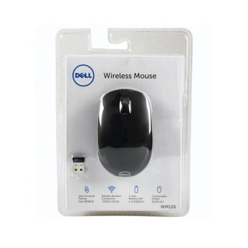 Dell WM-123 Wireless Optical Mouse (Black) - USB