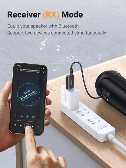 UGREEN Bluetooth 5.1 Transmitter Receiver 2 in 1 Wireless USB Dongle for TV, Home Stereo, Car Stereo, Headphones, Speakers, PC
