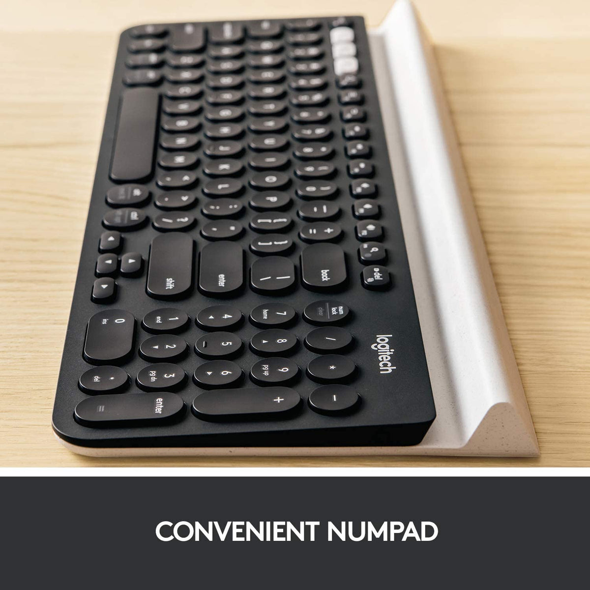 Logitech K780 Multi-Device Wireless Keyboard for Computer, Phone and Tablet – FLOW Cross-Computer Control Compatible – Speckles