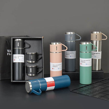 Vacuum Flask 500Ml Stainless Steel 3 Cup with Gift Box New Arrivals