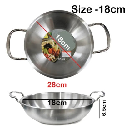 Stainless Steel Low Stew Pot with Glass Lid ,Induction Base/Gas Cooker Compatibl