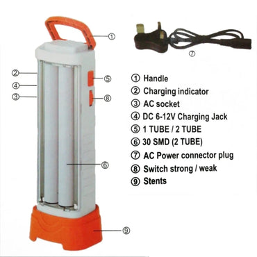 Kenford LED Torch Rechargeable 2 Tube KFD-7002