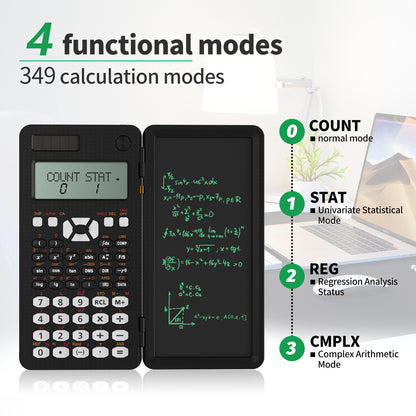 Green Lion Branded Scientific Calculator With Writing Pad & Stylus Pen