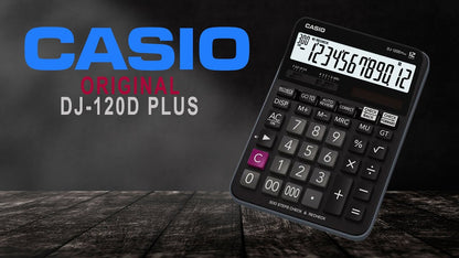 DJ-120D Plus 300 Steps Check and Correct Desktop Calculator with Bigger Screen/Keys (12 Digit)