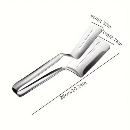 Multi-Purpose Stainless Steel Cooking Tongs: Spatula, BBQ Clip, & More - Durable, Ergonomic