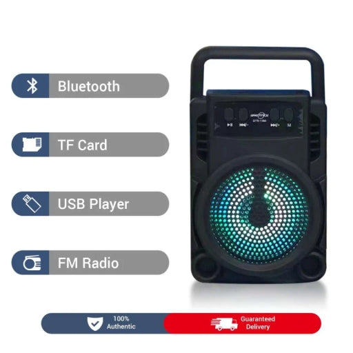 Mini Wireless Bluetooth Speaker JBH JB-5002 Extra Bass with LED Light & FM Radio