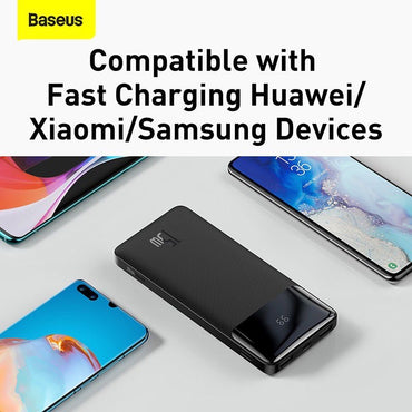 Baseus 10000MAh 15W Fast Charging Type-C Output Power Bank with Bipow Digital Display Power Bank