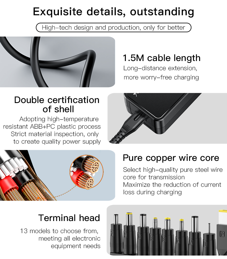 Yesido 15 in 1 65W Fast Charging UK Standard Laptop Adapter Charger - CG11K