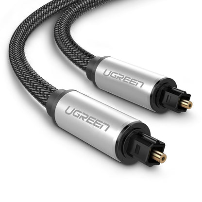 UGREEN Digital Audio Optical Cable Nylon Braided Toslink Fiber Optic Cord Connector 24K Gold Plated for Soundbar, Home Theater, TV, PS4, PS3, Xbox, Amplifier, TV Box