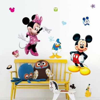 Mickey & Minnie Mickey Mouse Home Decoration star baby children cartoon bedroom room decor wall stickers removable kids nursery decal sticker Wall Decoration Stickers wall deco Mickey Balloon