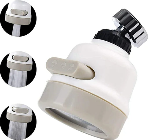 360° Rotatable Universal Splashproof Head 3 Modes Adjustable Sink Faucet Sprayer Sprinkler Tap