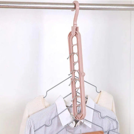Folding Space Saver Clothes Hanger Anti-Skid Plastic Wardrobe Organizer 1 Pack