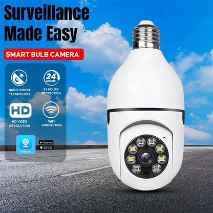 HD E27 2.4GHz WiFi Night Vision Wireless 360 Degree CCTV Security Light 360 Panoramic Bulb Camera