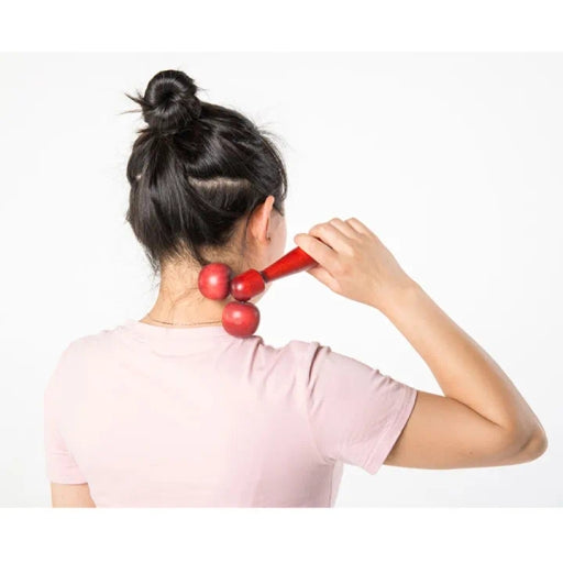1Pc Wooden Eye Face Roller Health Care Massager Primary Wood Color Relaxing Neck Chin Slimming