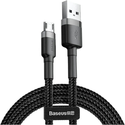 100% Genuine Baseus Double Sided Reversible Micro USB High-density Braided Fast Charging Data Cable For Smartphone Tablet