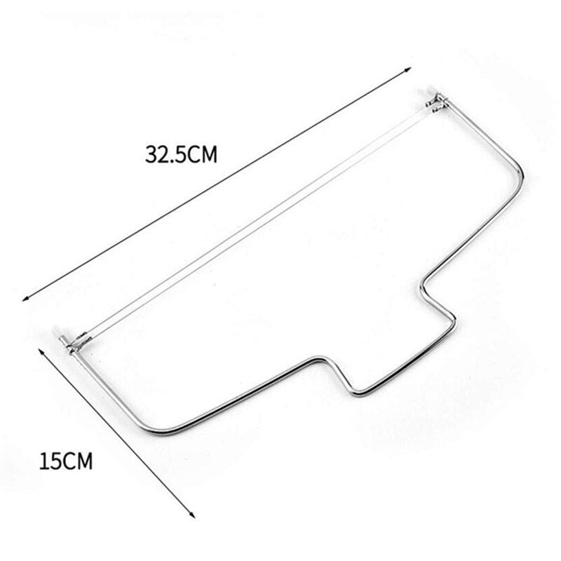 Adjustable Stainless Steel Double-Line Cake Slicer and Pizza Dough Cutter