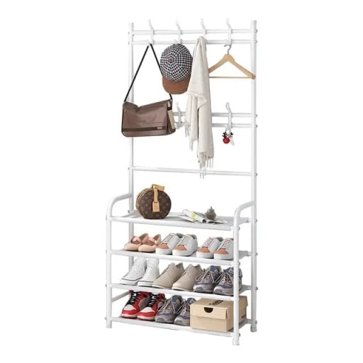 1 X 5 Tier Home Entryway Furniture Shelf Multipurpose Coat Racks and Umbrella