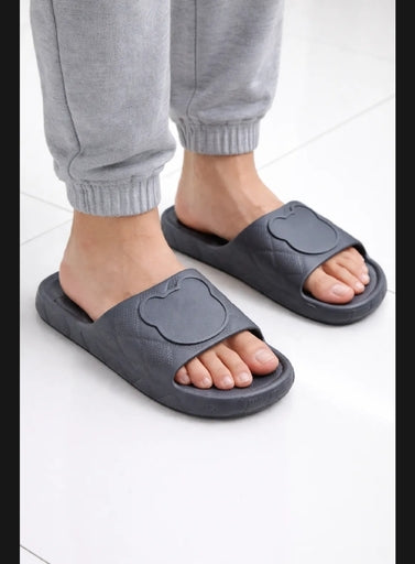 Unisex Rubber Comfort Slippers – Black